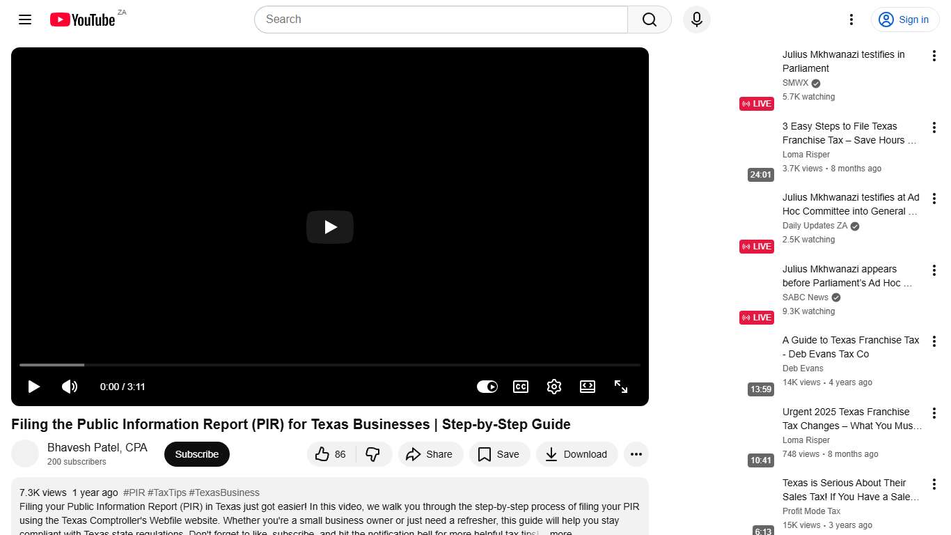 Filing the Public Information Report (PIR) for Texas Businesses | Step-by-Step Guide - YouTube
