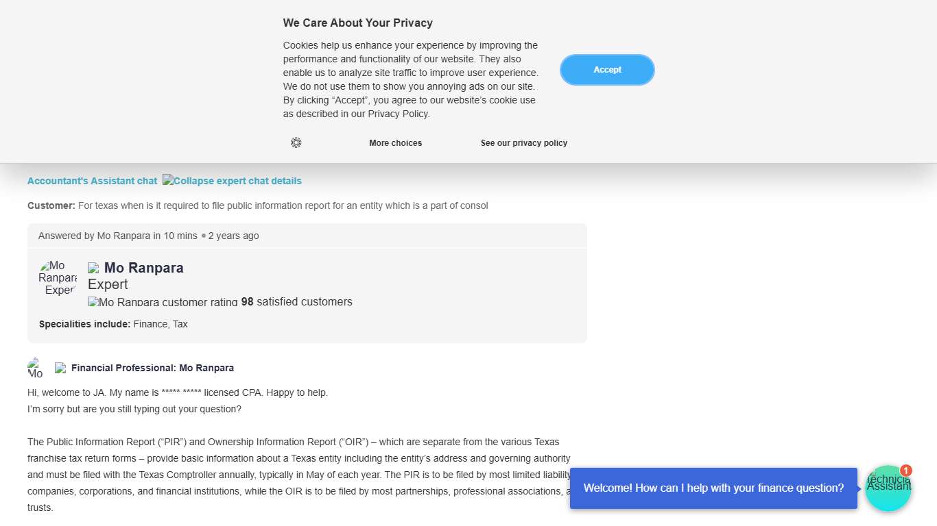 Texas Public Information Report Filing Deadline for Entities
