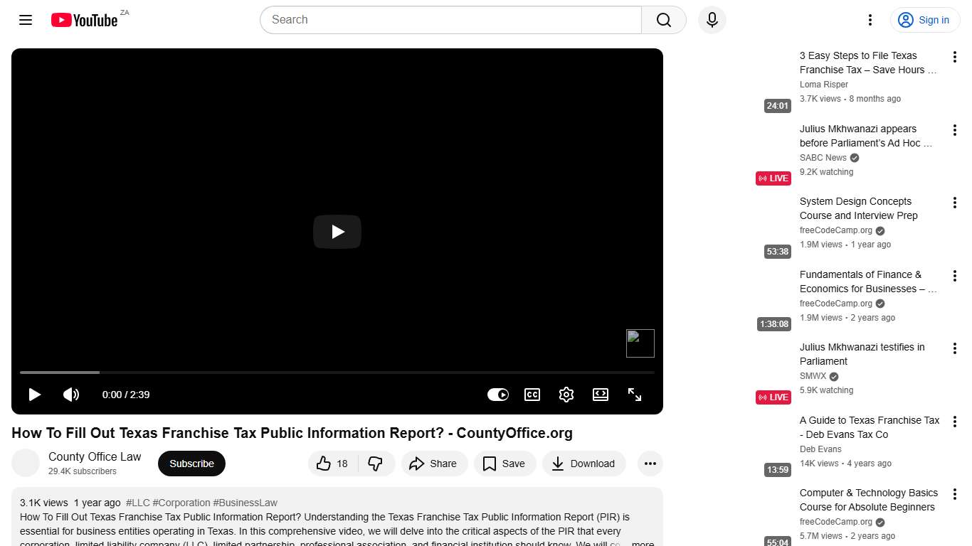 How To Fill Out Texas Franchise Tax Public Information Report? - CountyOffice.org - YouTube